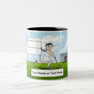 Field Hockey Player - Female   Two-Tone Coffee Mug