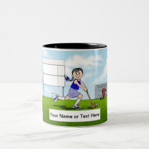 Field Hockey Player - Female   Two-Tone Coffee Mug