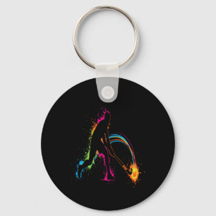 Field Hockey Player Stick Byll Sport Dynamic Keychain