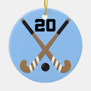 Field Hockey Player Uniform Number 20 Gift Ceramic Ornament
