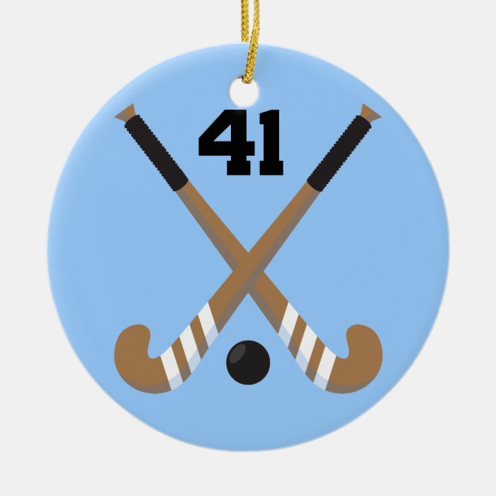 Field Hockey Player Uniform Number 41 Gift Christmas Ornament