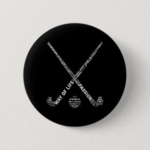 Field Hockey Player Words Hockey Stick Hockey Team Button