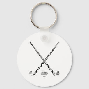 Field Hockey Player Words Hockey Stick Hockey Team Keychain