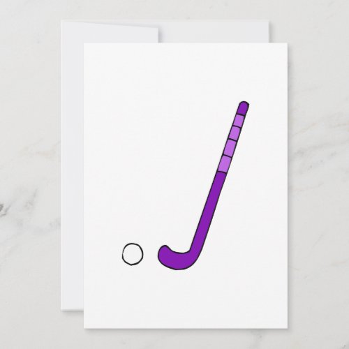 Field Hockey purple stick Invitation