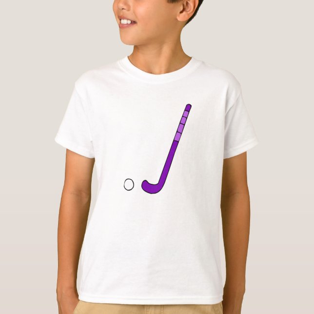 Field Hockey purple stick T-Shirt (Front)