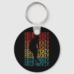 Field Hockey Retro Vintage Field Hockey Keychain