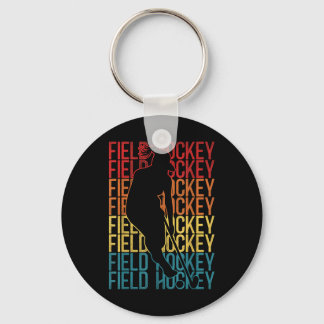 Field Hockey Retro Vintage Field Hockey Keychain
