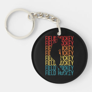 Field Hockey Retro Vintage Field Hockey Keychain