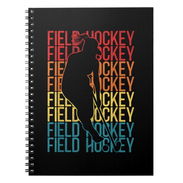 Field Hockey Retro Vintage Field Hockey Notebook (Front)