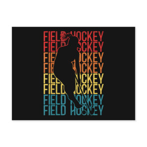Field Hockey Retro Vintage Field Hockey Postcard