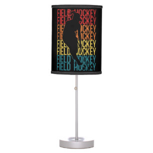 Field Hockey Retro Vintage Field Hockey Table Lamp