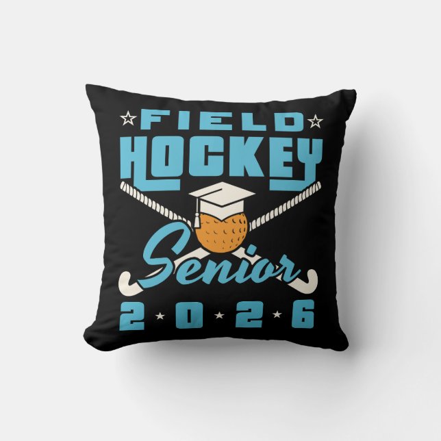 Field Hockey Senior 2026 Throw Pillow (Front)