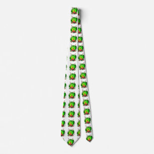 Field Hockey Stick And Ball Splash Neck Tie