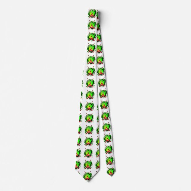 Field Hockey Stick And Ball Splash Neck Tie (Front)