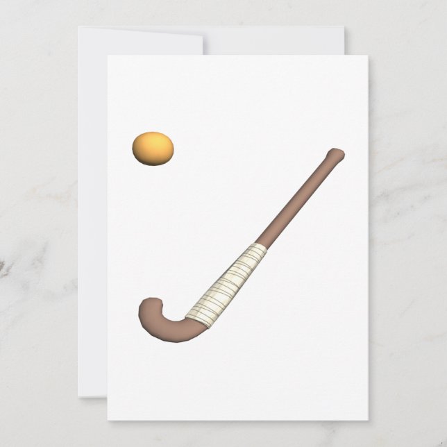 Field Hockey Stick & Ball Invitation (Front)