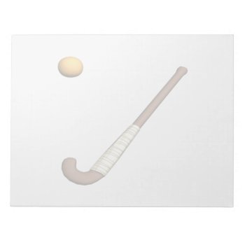 Field Hockey Stick & Ball Notepad by SportsArena at Zazzle