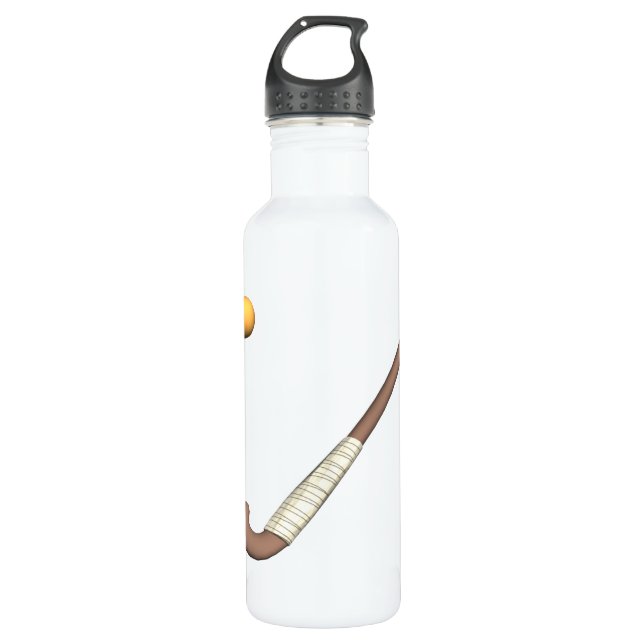 Field Hockey Stick & Ball Stainless Steel Water Bottle (Front)