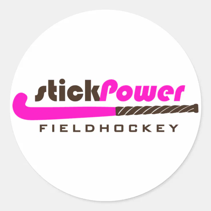 Field Hockey (Sticker) Classic Round Sticker Zazzle