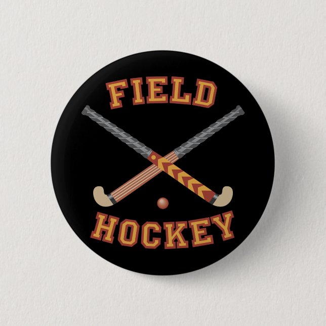 Field Hockey Sticks Button (Front)