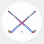 Field Hockey Sticks Classic Round Sticker at Zazzle