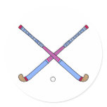 Field Hockey Sticks Classic Round Sticker