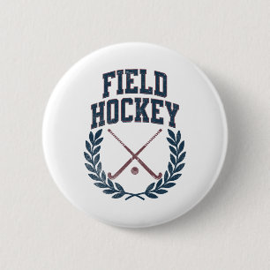 Field Hockey Sticks Wreath College Design For Athl Button