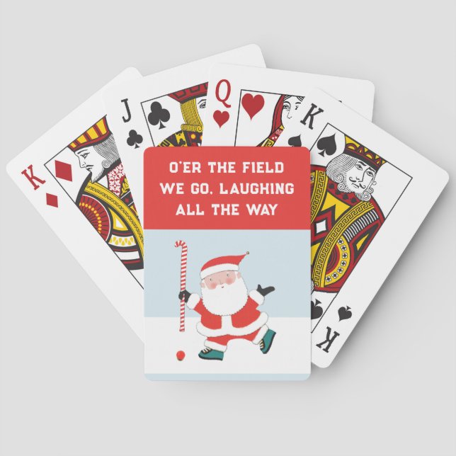 Field Hockey Stocking Stuffers Poker Cards (Back)