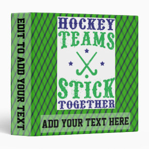Field Hockey Teams Stick Together 3 Ring Album Binder