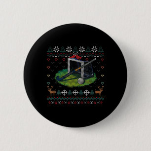 Field Hockey Ugly Christmas Sweater Ll Sports Play Button