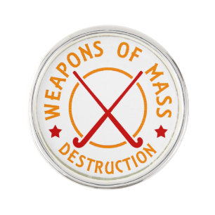 Field Hockey Weapons Design Lapel Pin
