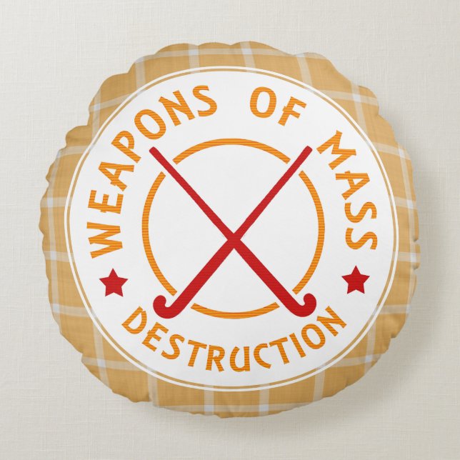Field Hockey Weapons of Destruction Cushion (Front)