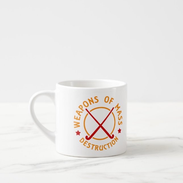 Field Hockey Weapons of Destruction Espresso Cup (Left)