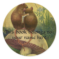 Field Mice Bookplate sticker