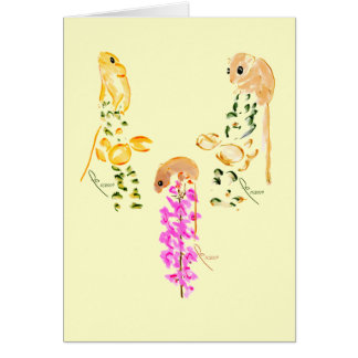field mice playing cards