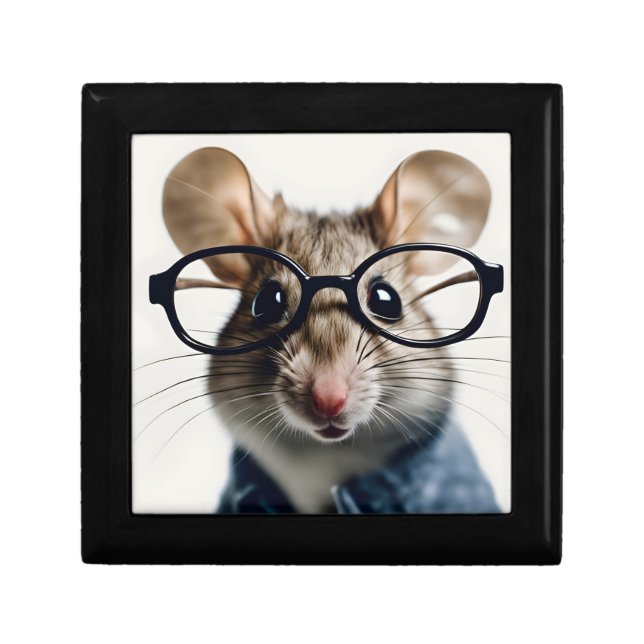 Field mouse Wearing Glasses Gift Box (Front)