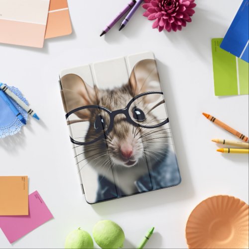Field mouse Wearing Glasses iPad Air Cover