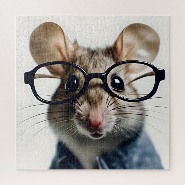 Field mouse Wearing Glasses Jigsaw Puzzle (Vertical)