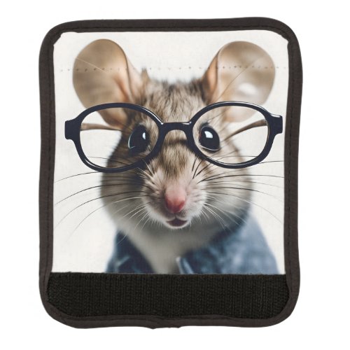Field mouse Wearing Glasses Luggage Handle Wrap