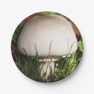 Field mushroom paper plates
