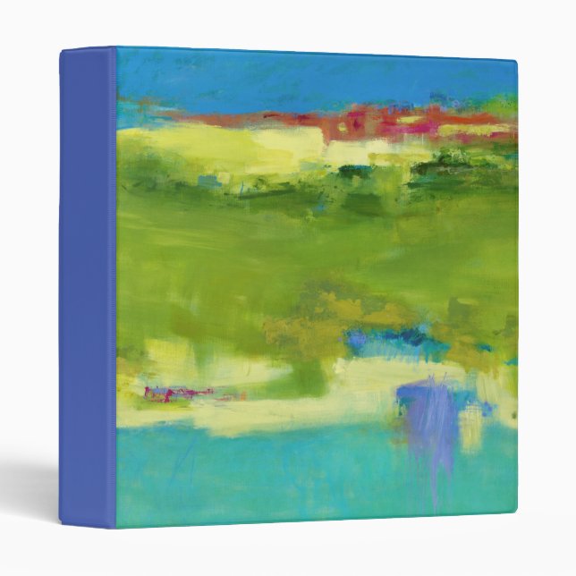 Field Notes - Abstract Green Art 3 Ring Binder (Front/Spine)