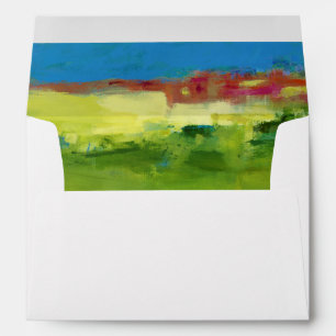Field Notes - Abstract Green Art Envelope