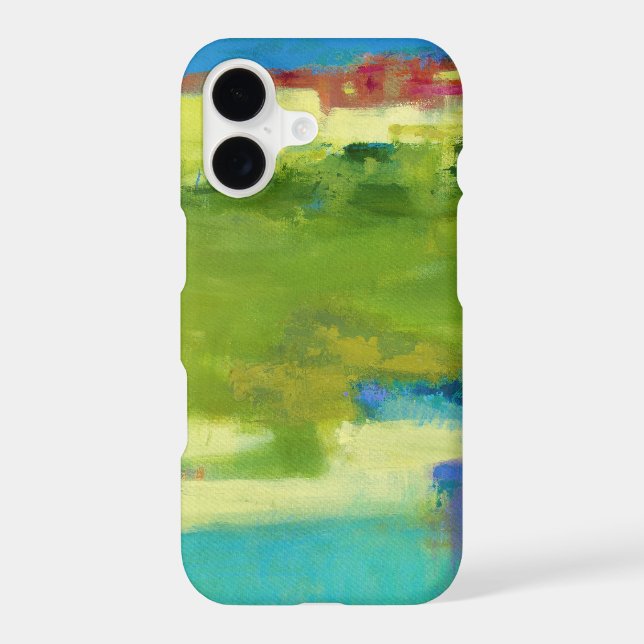 Field Notes - Abstract Green Art Iphone Case (Back)
