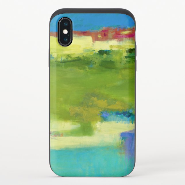 Field Notes - Abstract Green Art Uncommon iPhone Case (Back)