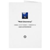 "Field Observatory" Cards (Back)