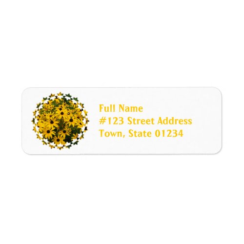 Field of Black Eyed Susan Mailing Labels