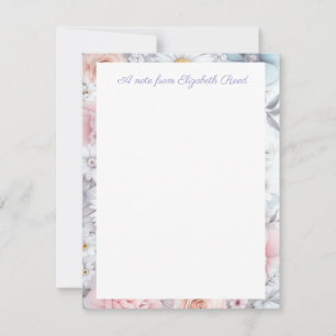 Field of Blooms Elegant Muted Classic Floral Note Card