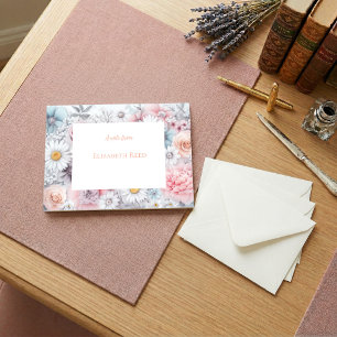 Field of Blooms Elegant Muted Classic Floral Note Card