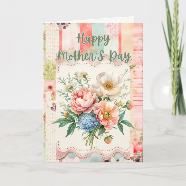 Field of Blossoming Wildflowers  Holiday Card (Front)