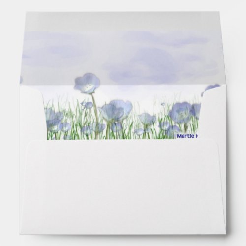 Field of Blue Flowers Envelope