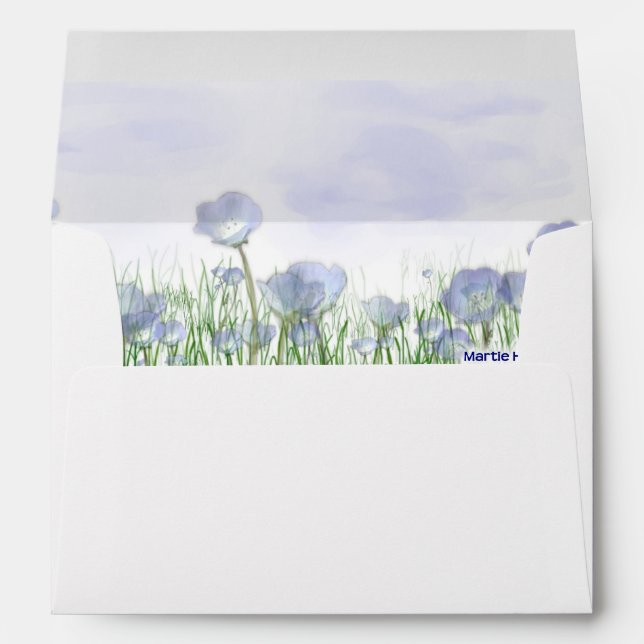 Field of Blue Flowers Envelope (Back (Bottom))